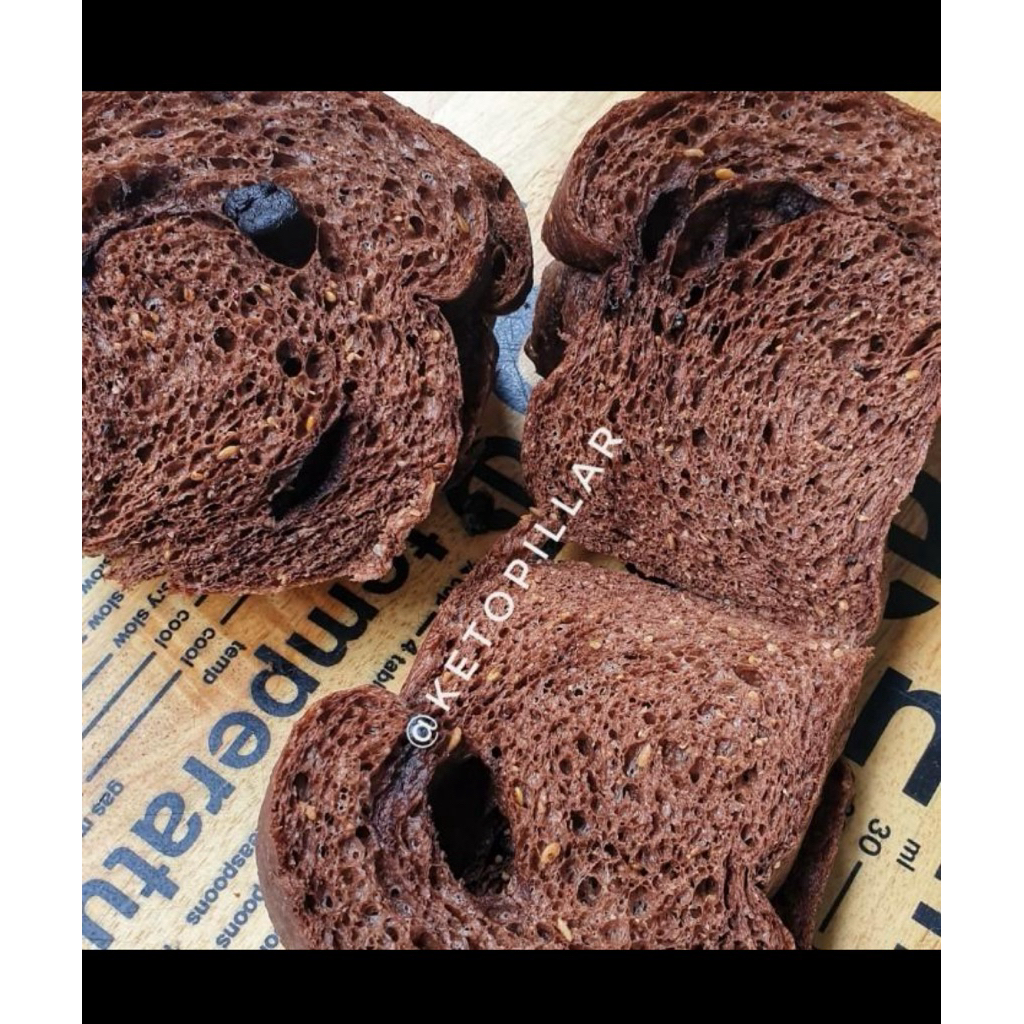 

Roti Tawar Coklat Chip Keto Low Carb