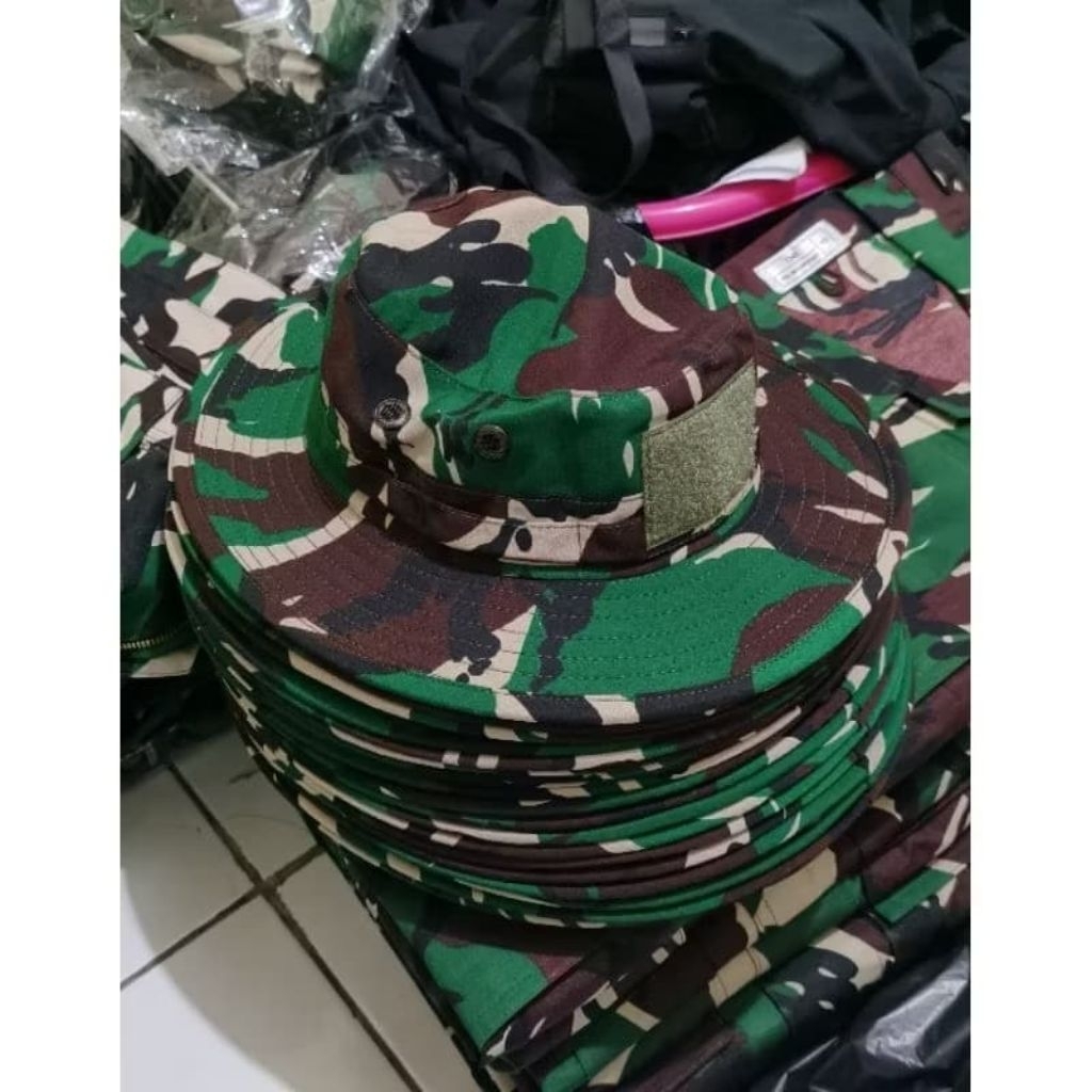 TOPI RIMBA TNI KAWAT VELBED