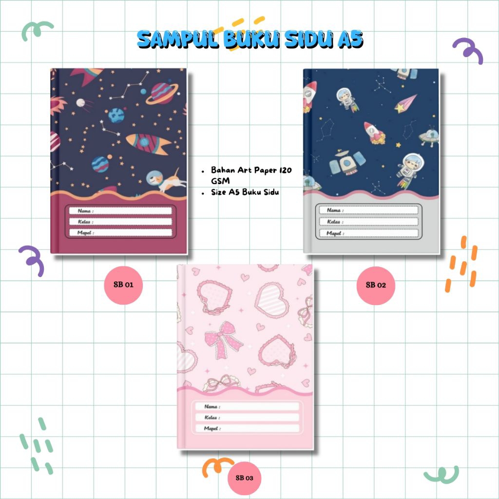 

SAMPUL COVER BUKU AESTHETIC CUSTOM UKURAN SIZE BUKU SIDU A5 KUARTO CANTIK BEST SELLER TERMURAH ALAT TULIS SEKOLAH KANTOR ANAK SD MI SMP SMA KARAKTER LUCU UNIK