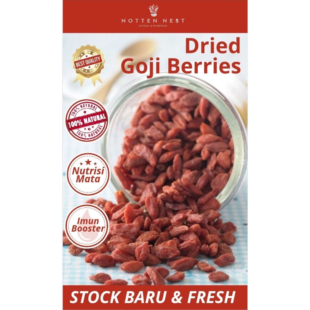

Goji Berry Kering 1 Kg - Ki Chi - Ki Che - Wolfberries -Dried Goji Berry - Jiu Ji - Superfood Tinggi Antioksidan & Vitamin C