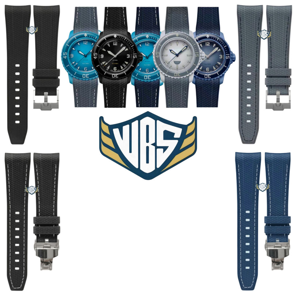 Tali Jam Tangan 22mm Aftermarket Strap Rubber Blancpain X Swatch 8134.22