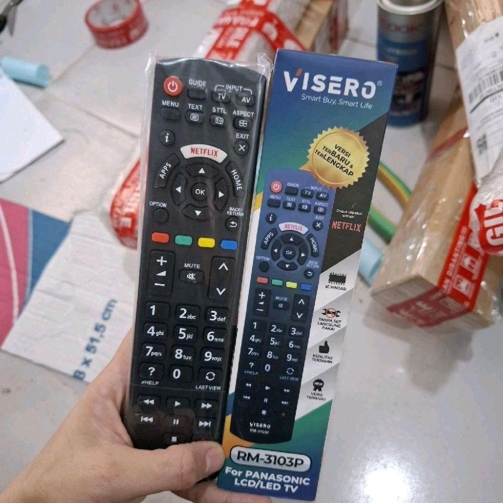 REMOT TV LCD LED PANASONIC BY VISERO remot smart tv panasonic remot tv android panasonic