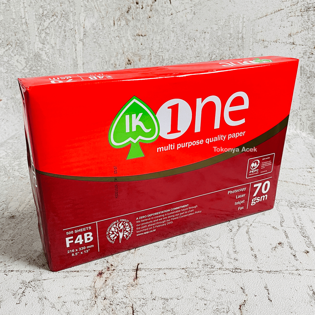 

Kertas HVS AONE F4 70 Gram – 1 Rim Isi 500 Lembar | Kertas Print Fotocopy F4 Murah