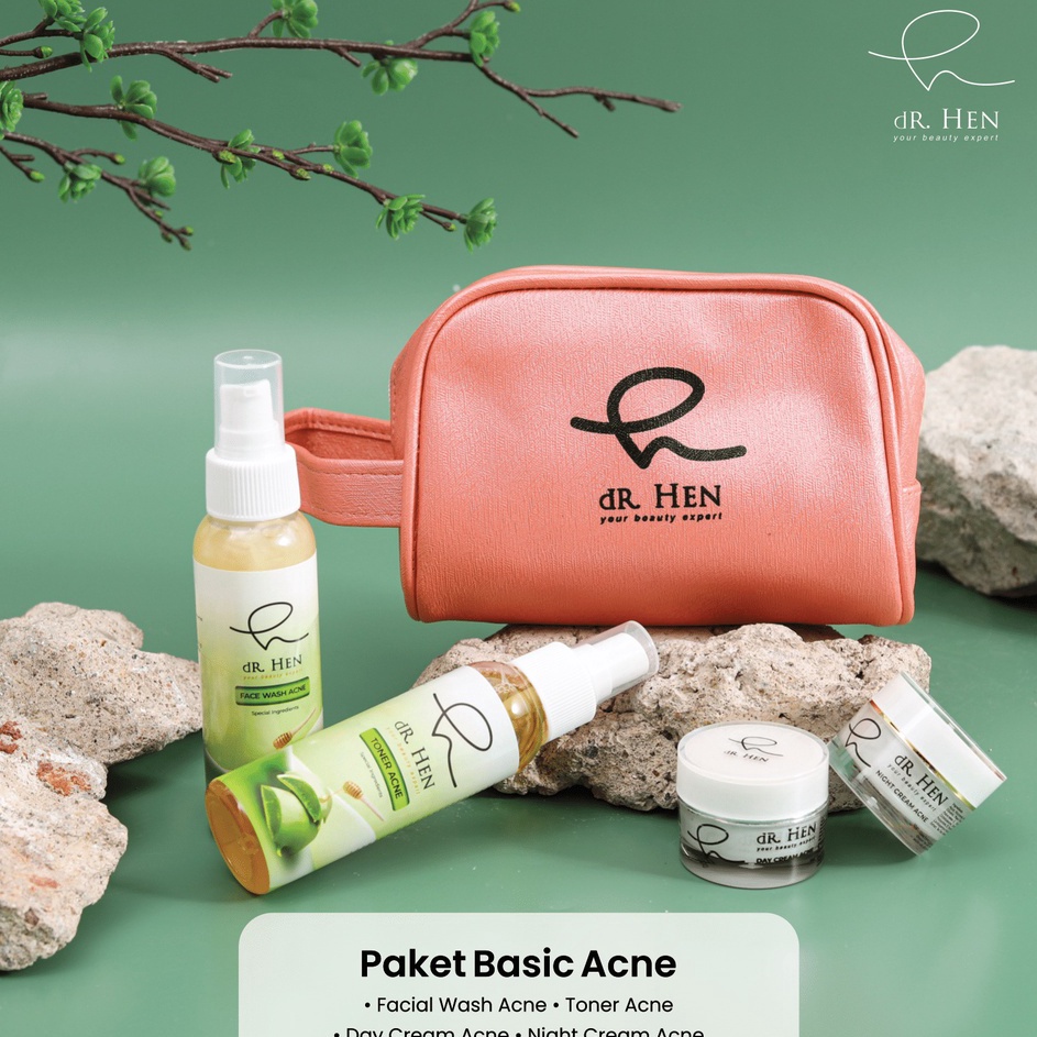 Terbaik dR Hen  Paket Acne  Paket Whitening  Serum  Sunblock SPF 5  Night Cream  Day Cream  Facial W