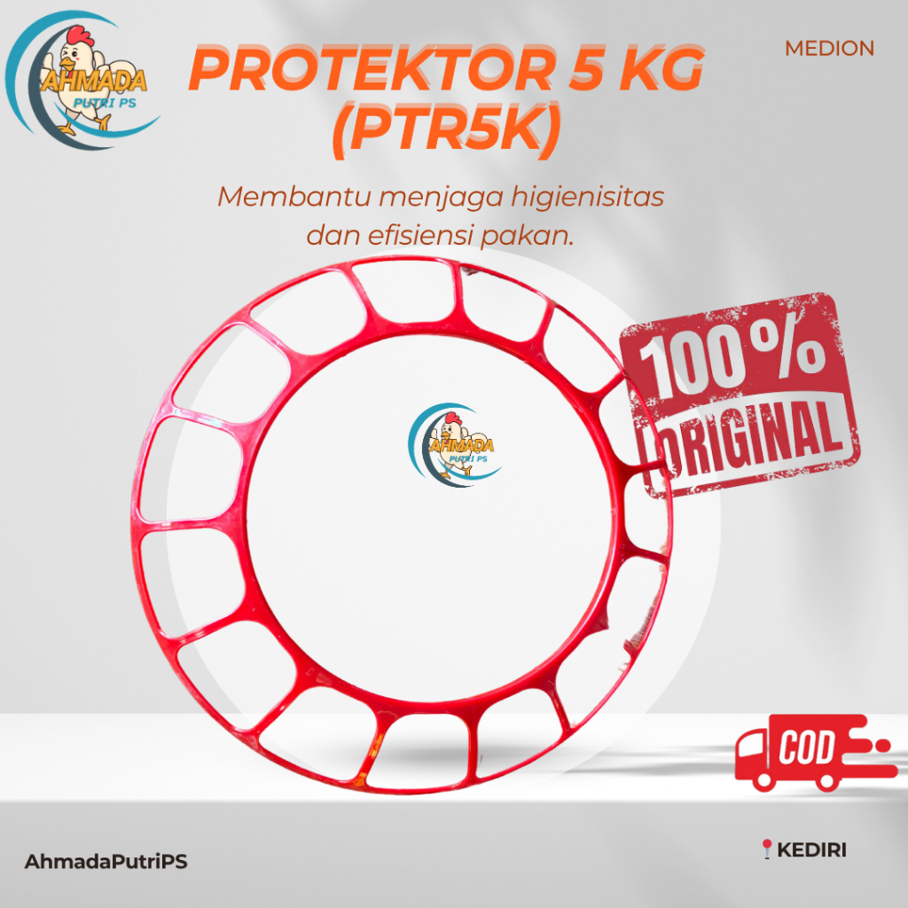 PROTEKTOR TEMPAT PAKAN AYAM 5KG MEDION