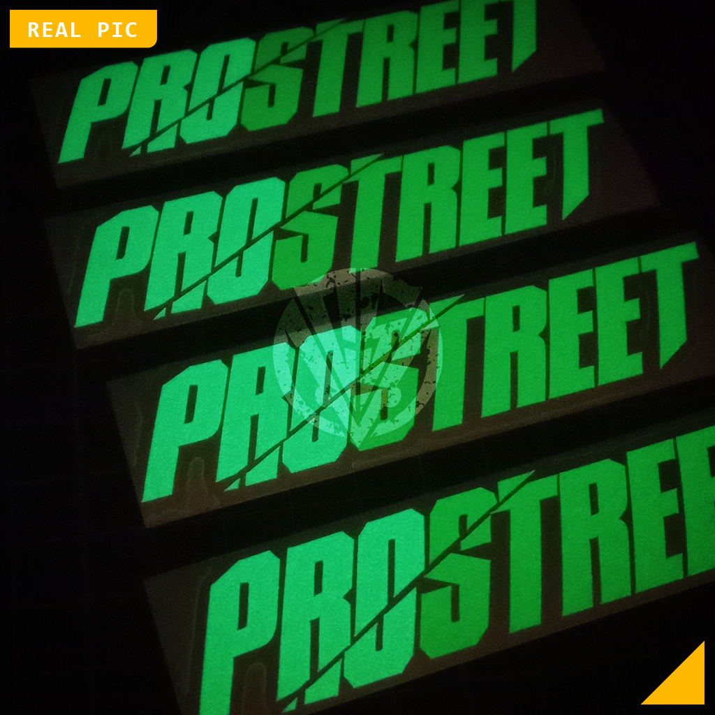 

PROSTREET STICKER CUTTING | GLOW IN THE DARK | DECAL STICKER MOTOR HP LAPTOP