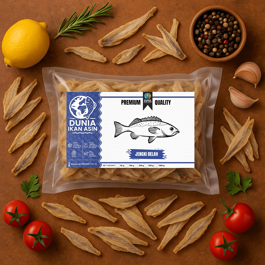 

Teri Jengki Belah 50 gr, 100 gr, 250 gram Ikan Asin DUNIA IKAN ASIN Kemasan Frozen Food Vacuum Vacum
