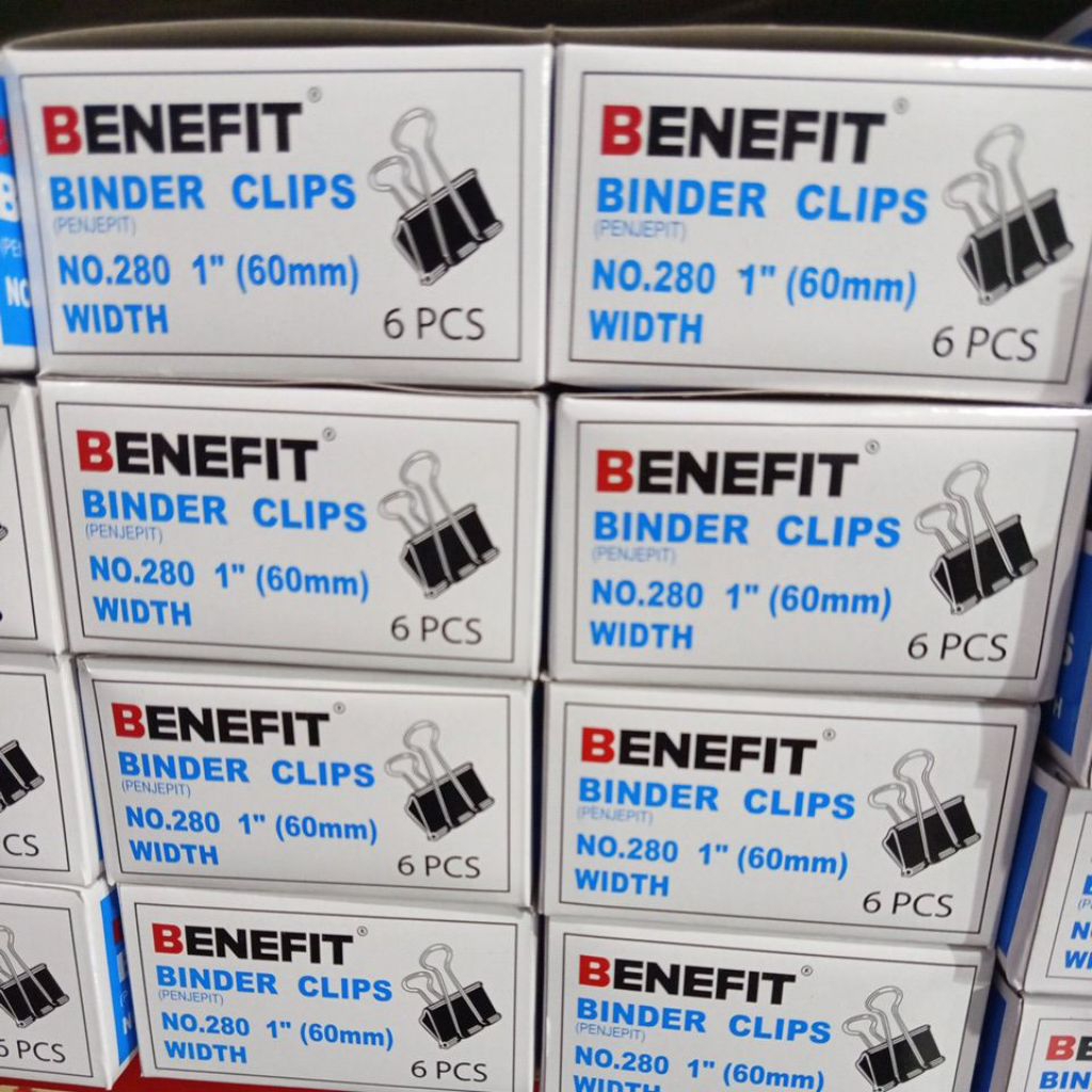 

(1box isi 6pcs) binder clips 60mm