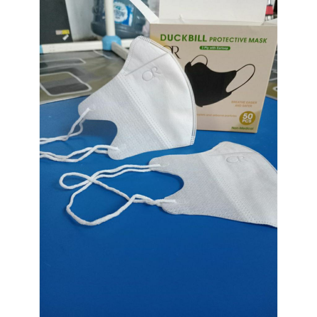 Masker ducbill hijab putih