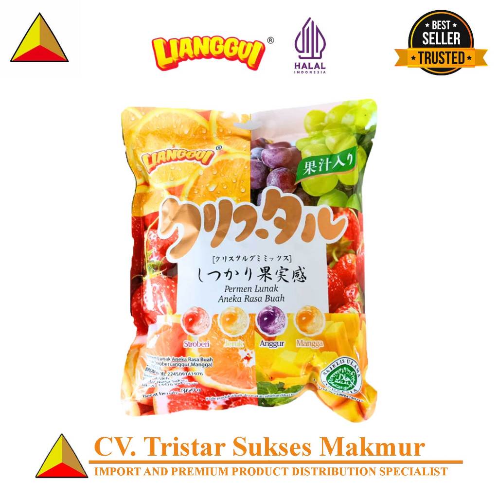 

(HALAL) Lianggui Permen Lunak Cream Aneka Rasa Buah Mix Fruit 360Gr