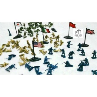 Mainan tentara plastik 6 kolom negara