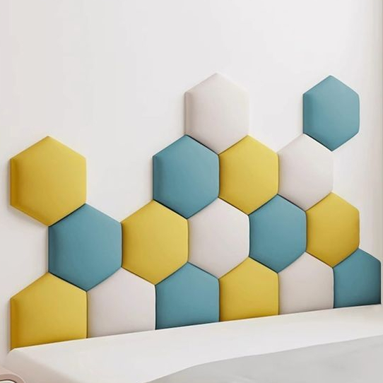 Softexa HexaPanel Panel Headboard Hexagonal 3D Akustik Premium Hiasan Dinding