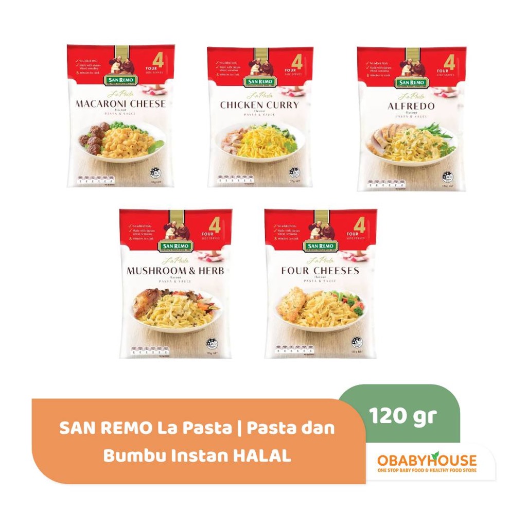 

SAN REMO La Pasta | Pasta dan Bumbu Instan HALAL 120 gr