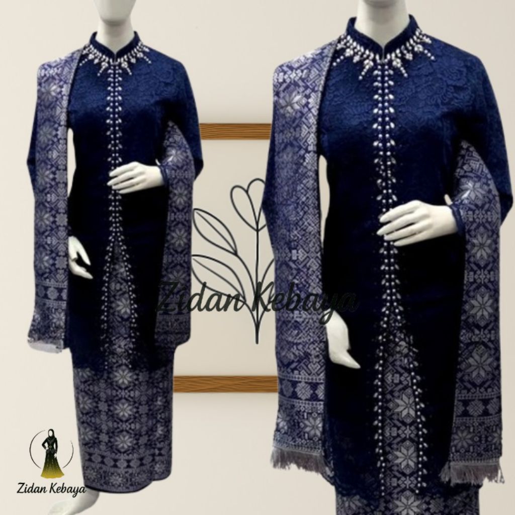 set Kebaya brukat payet Hana/FREE HIJAB/kebaya modern/kebaya ibu besan/kebaya kondangan/kebaya