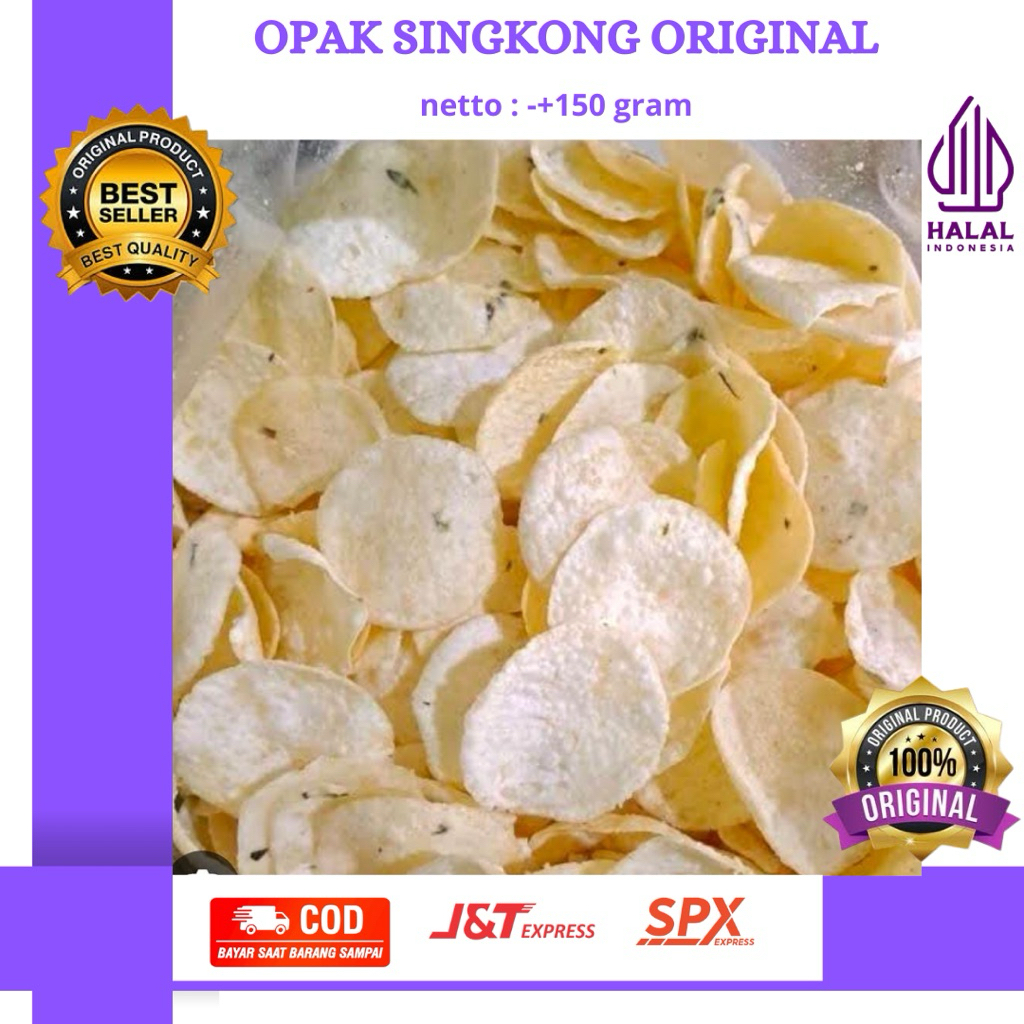 

Opak Singkong Original KNF Renyah , Gurih dan Lezat -+150 gram