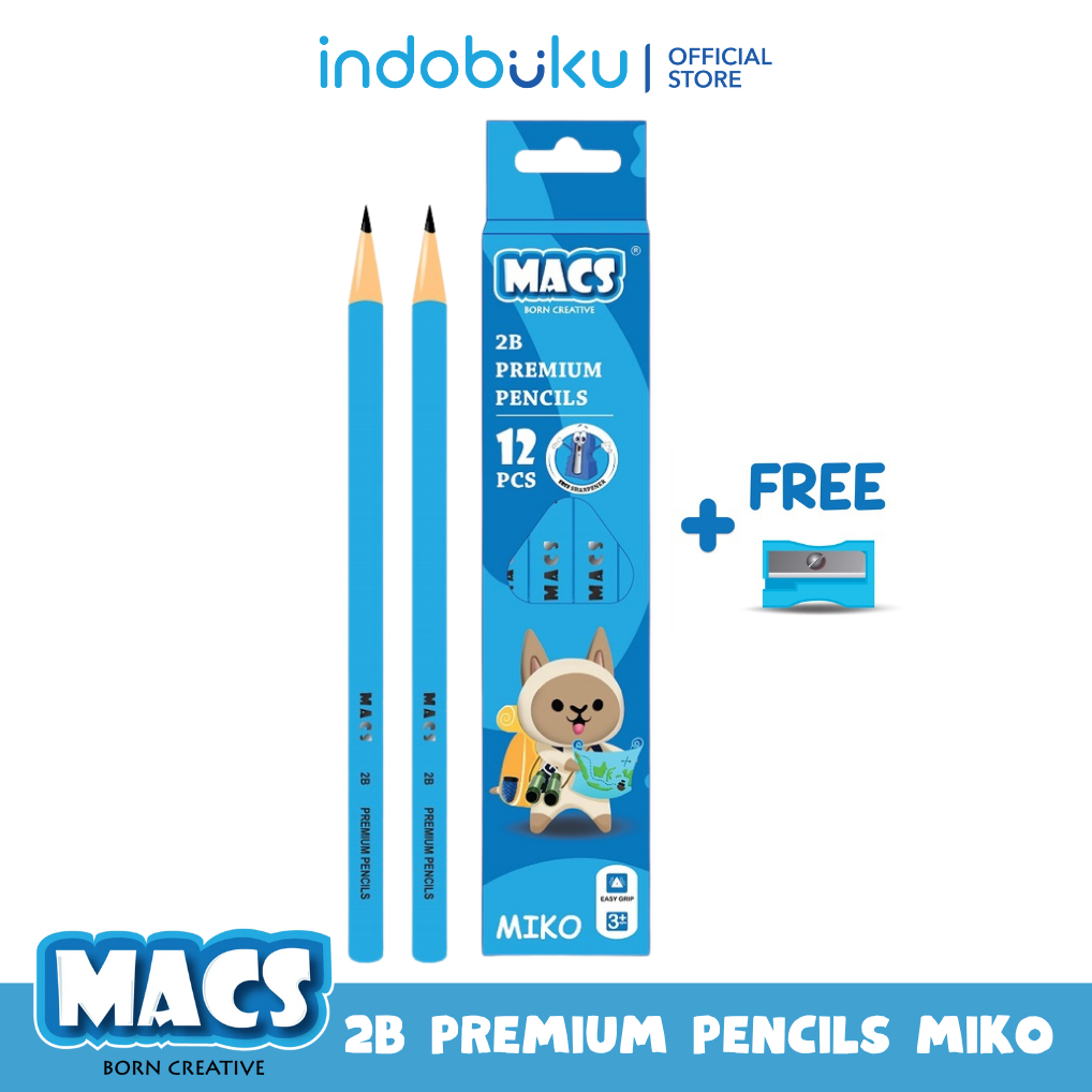 

MACS Pensil 2B Premium Segitiga 1 Pack 12 Pcs Miko