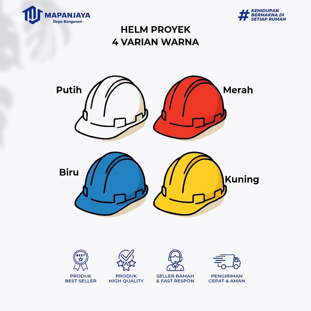 HELM PROYEK 4 VARIASI/HELM PROYEK MURAH/HELM PROYEK BAGUS