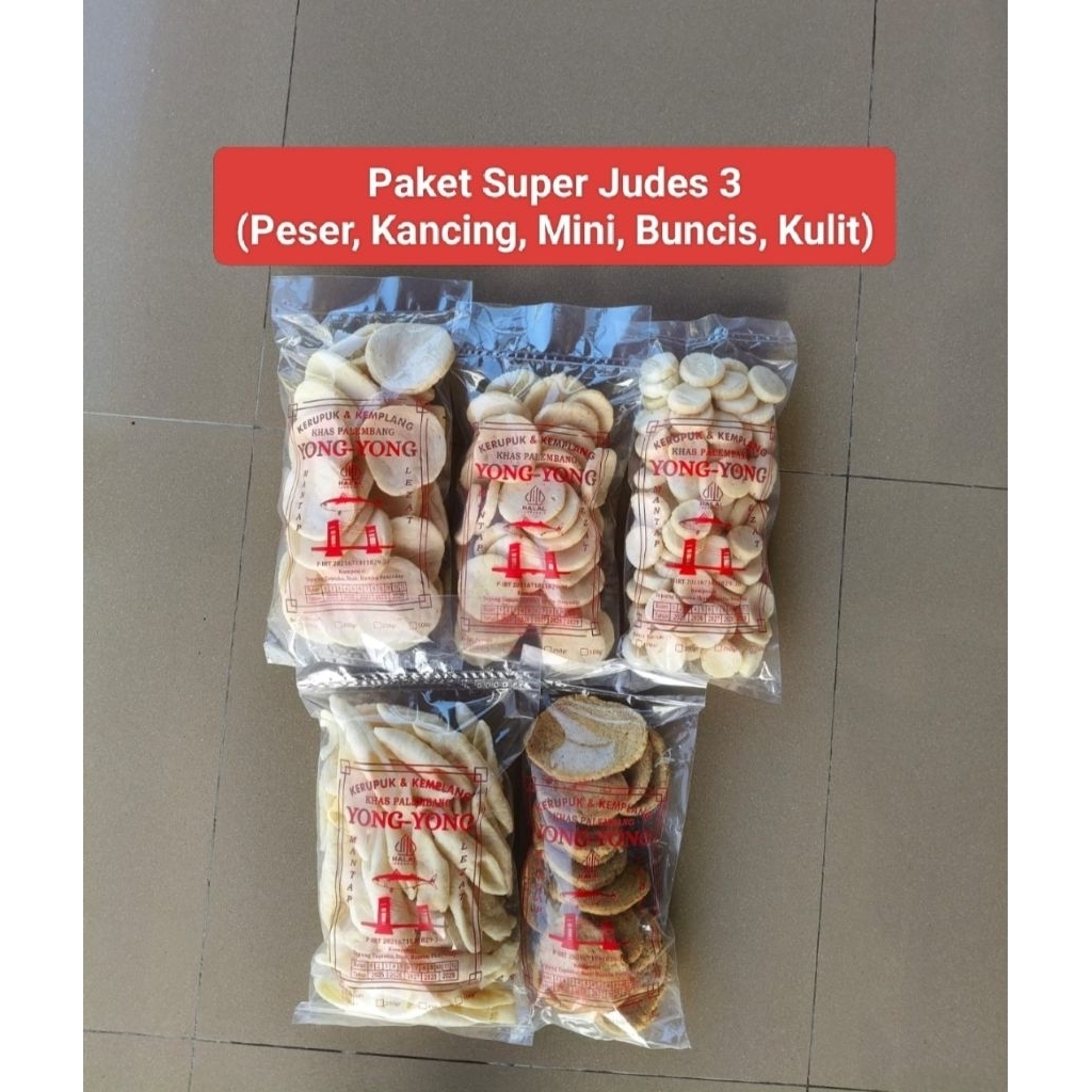 

Paket Kerupuk 5 Bungkus Super Judes 3 Yong Yong Palembang