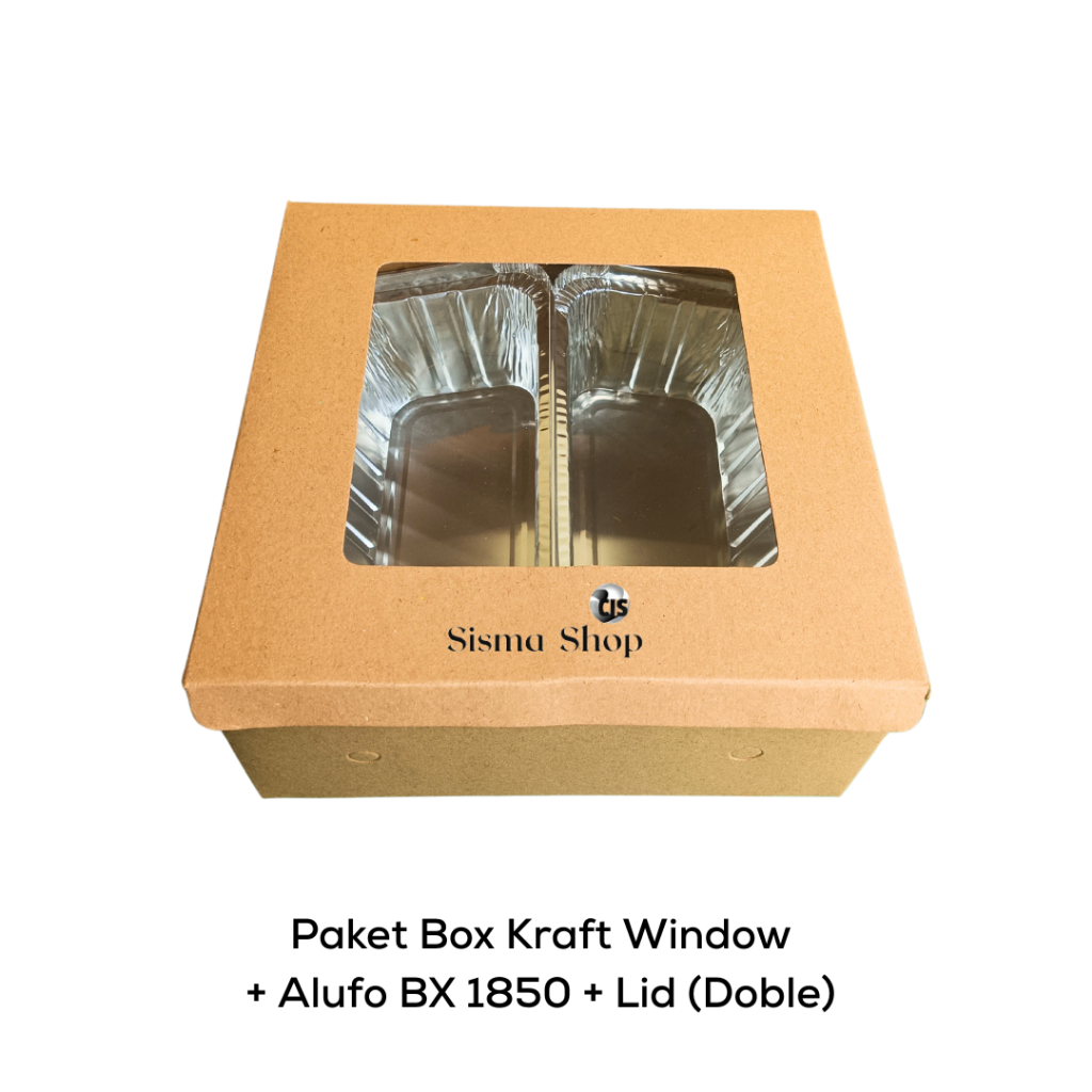 

Box Kraft Window + 2 Pcs Alumunium Foil BX 1850 + Tutup