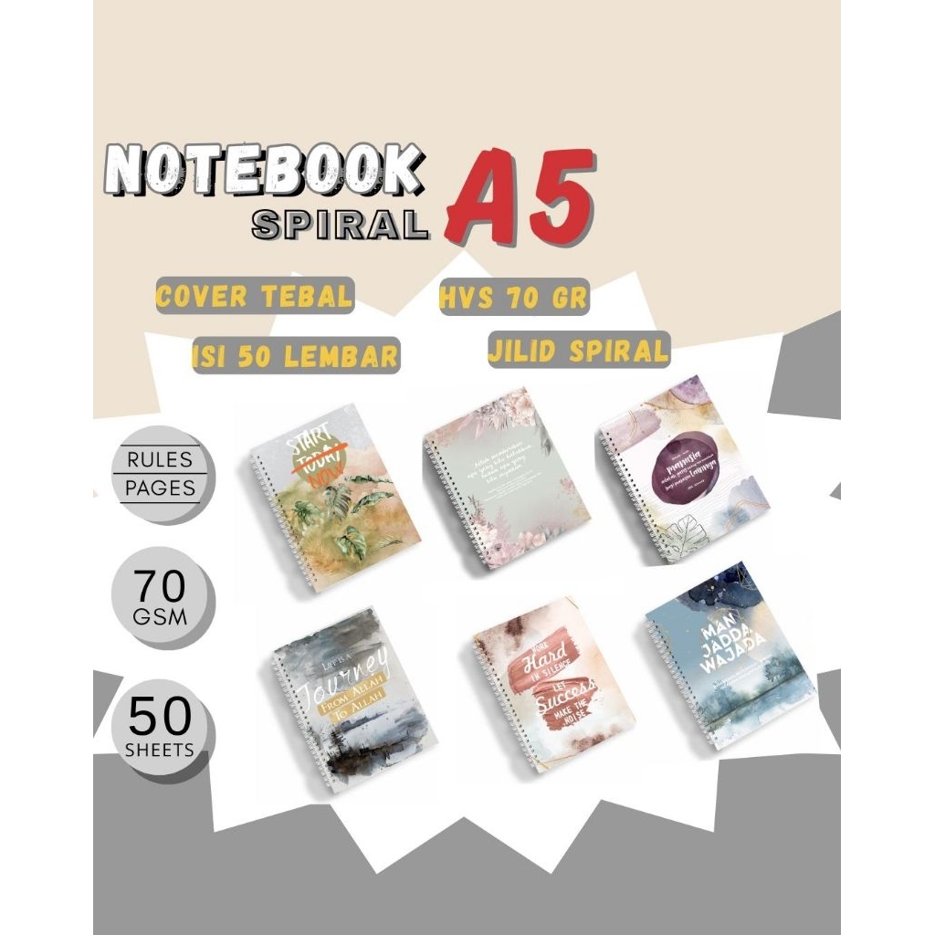 

NOTEBOOK A5 / NOTEBOOK SPIRAL / BLOCKNOTE