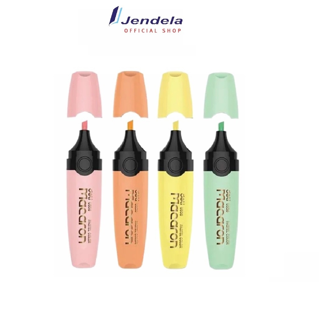 

Deli Macaron Highlighter Mint Green Honey Yellow Coral Pink Peach Orange EU356 Penanda Buku Harga Satuan ATK