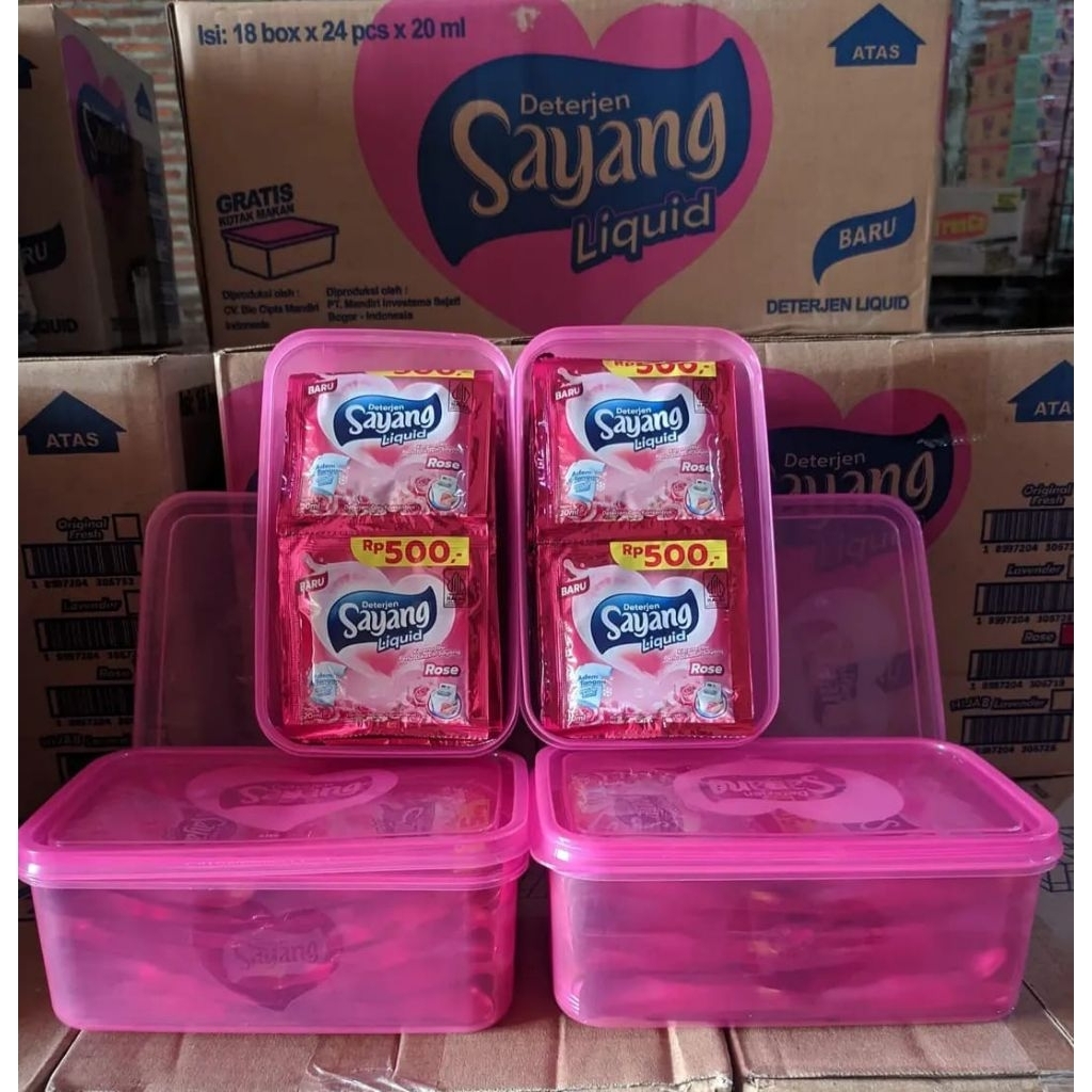 Detergent Sayang Liquid 24 sachet Free Tepak Makan