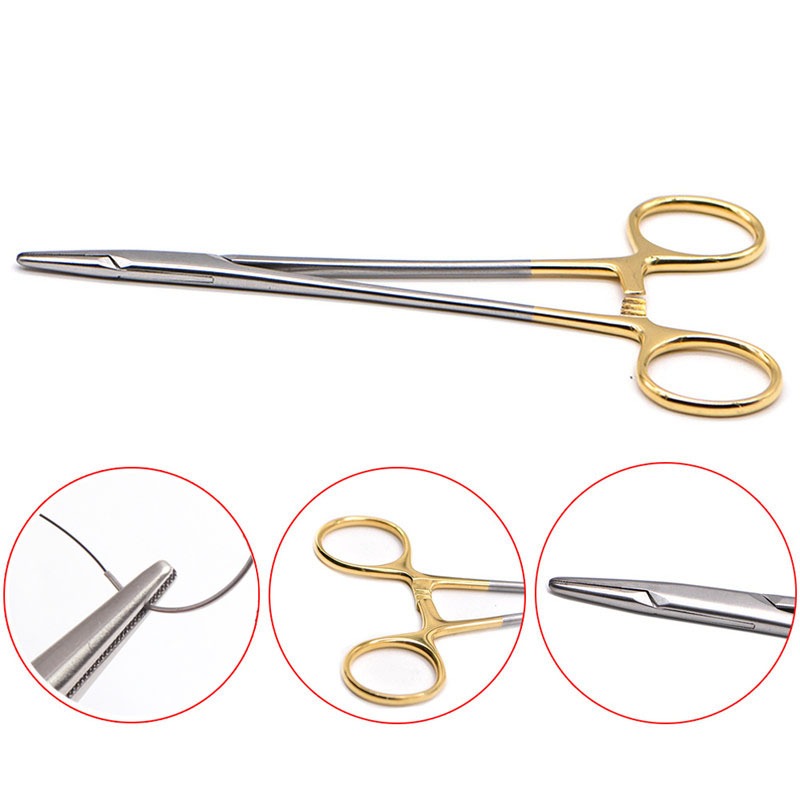 Nald Voeder 12.5cm / Naldfuder 18cm / Needle Holder 14cm Stainless Steel Dental Needle Holder