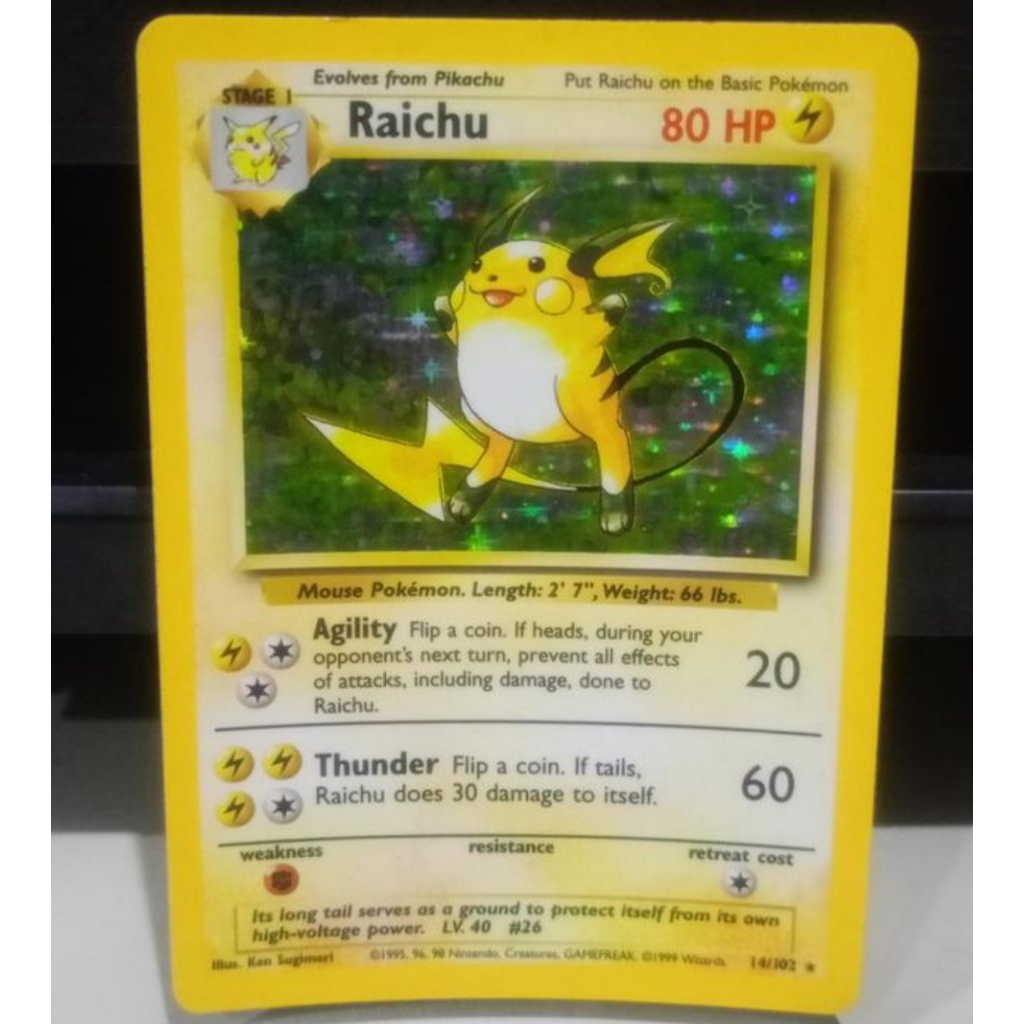 Kartu Pokemon Raichu Holo 14/102