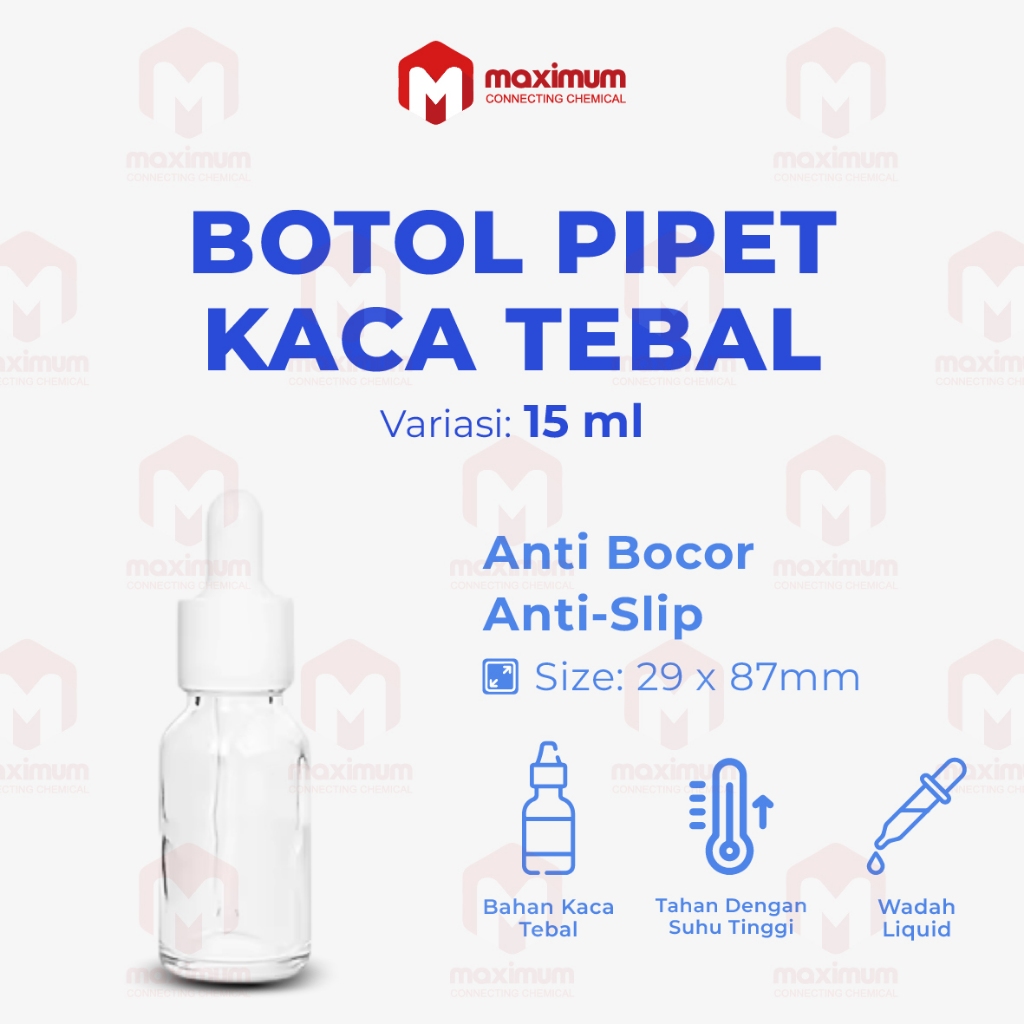 PIPET 15ML CLEAR / PIPET 15ML BENING / BOTOL PIPET 15ML / BOTOL PIPET KACA 15ML