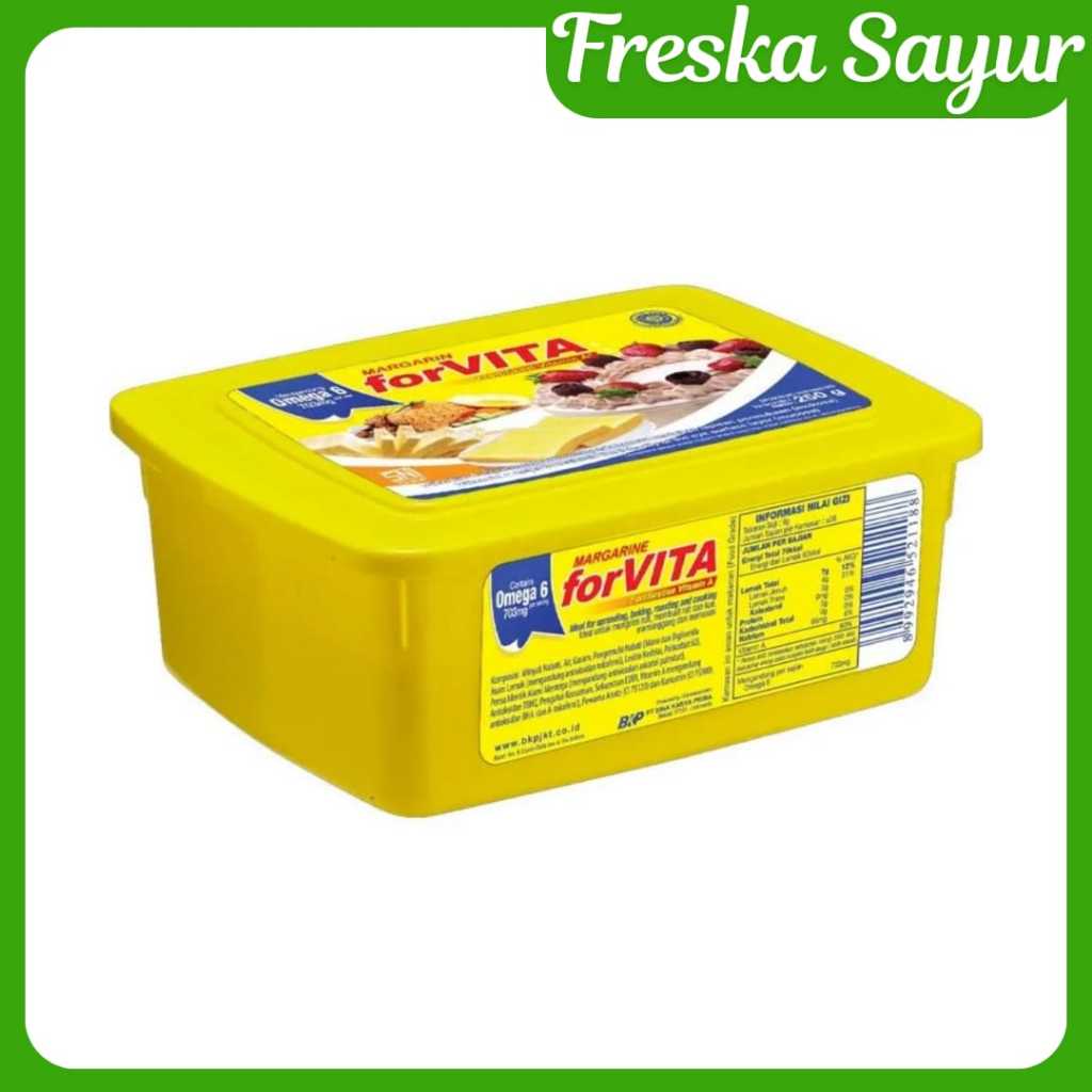 

Margarin ForVita 250 gr I Margarin Ekonomis Berkualitas Premium, Tanpa Kolesterol