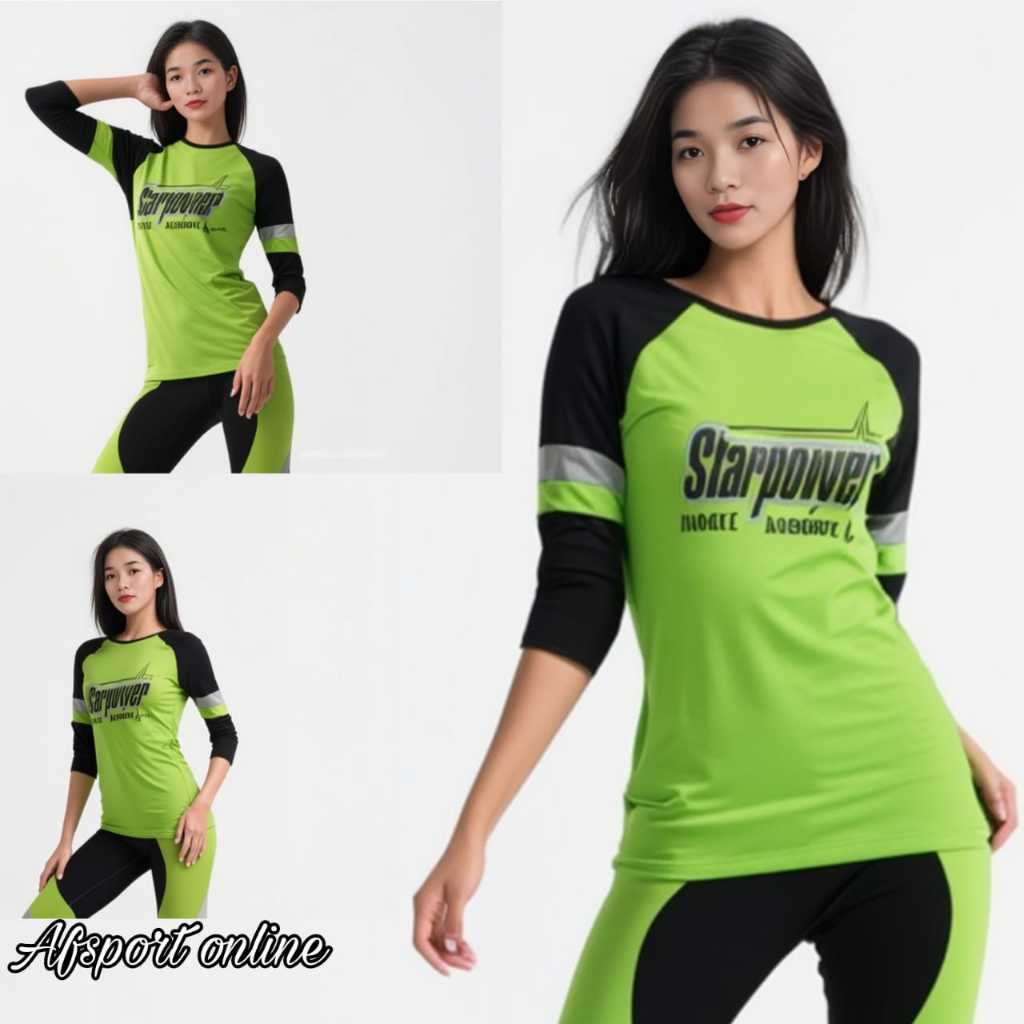 Kaos senam MELVIN Afsport Tshirt Kaos olahraga wanita  Baju senam wanita