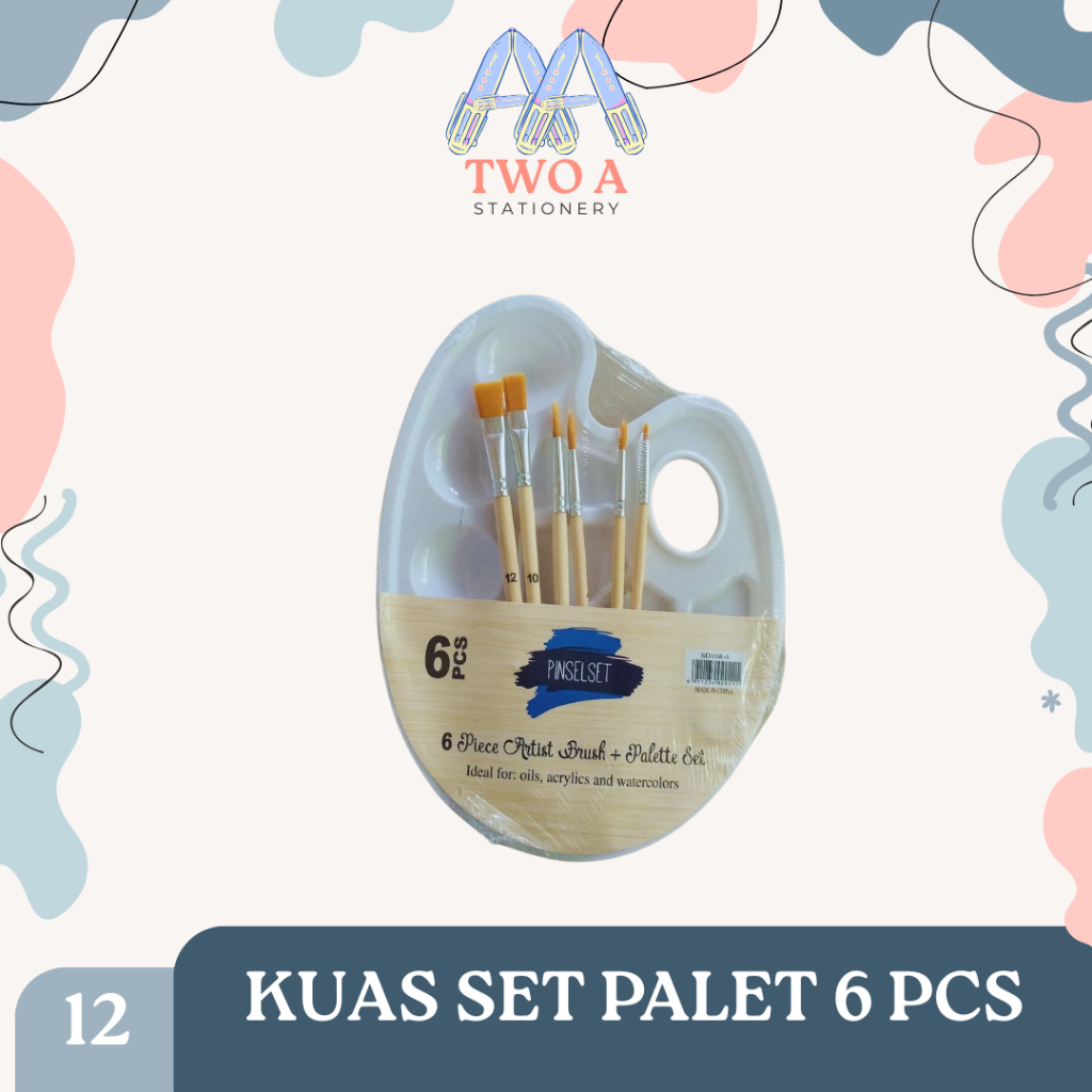 

KUAS SET + PALET / KUAS SET LUKIS / BRUSH & PALET / KUAS SET MELUKIS