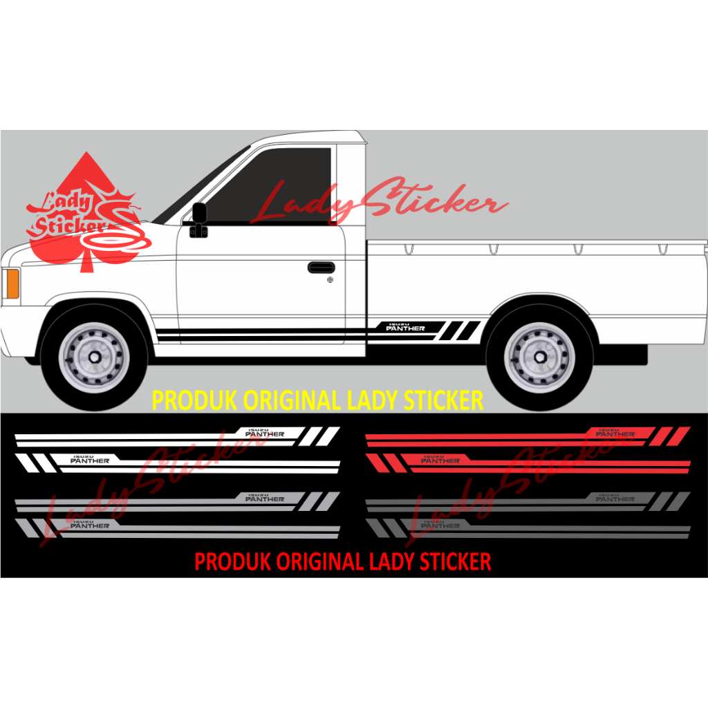Cutting sticker mobil panther sticker stiker mobil isuzu panther pick up