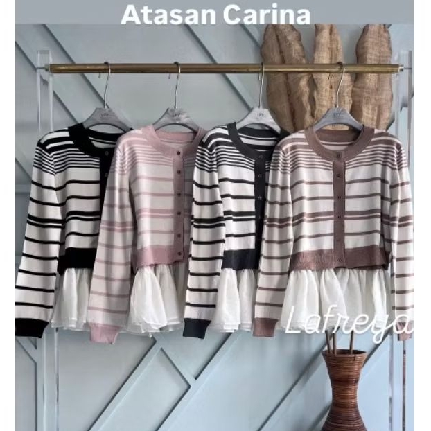 atasan Carina, atasan lfy, atasan Lafreya, blouse import, atasan premium, atasan bangkok
