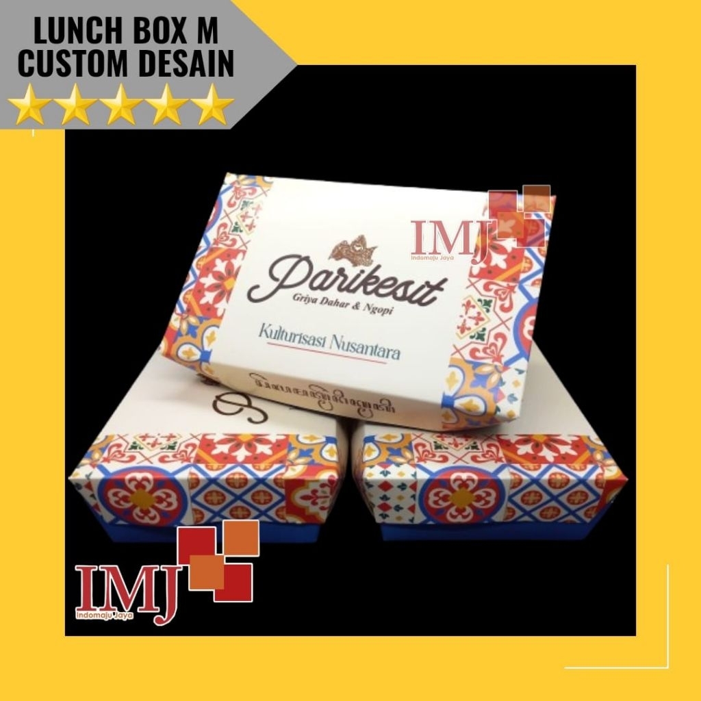 PAPER LUNCH BOX M CUSTOM DESAIN LUNCH BOX M CUSTOM DESAIN