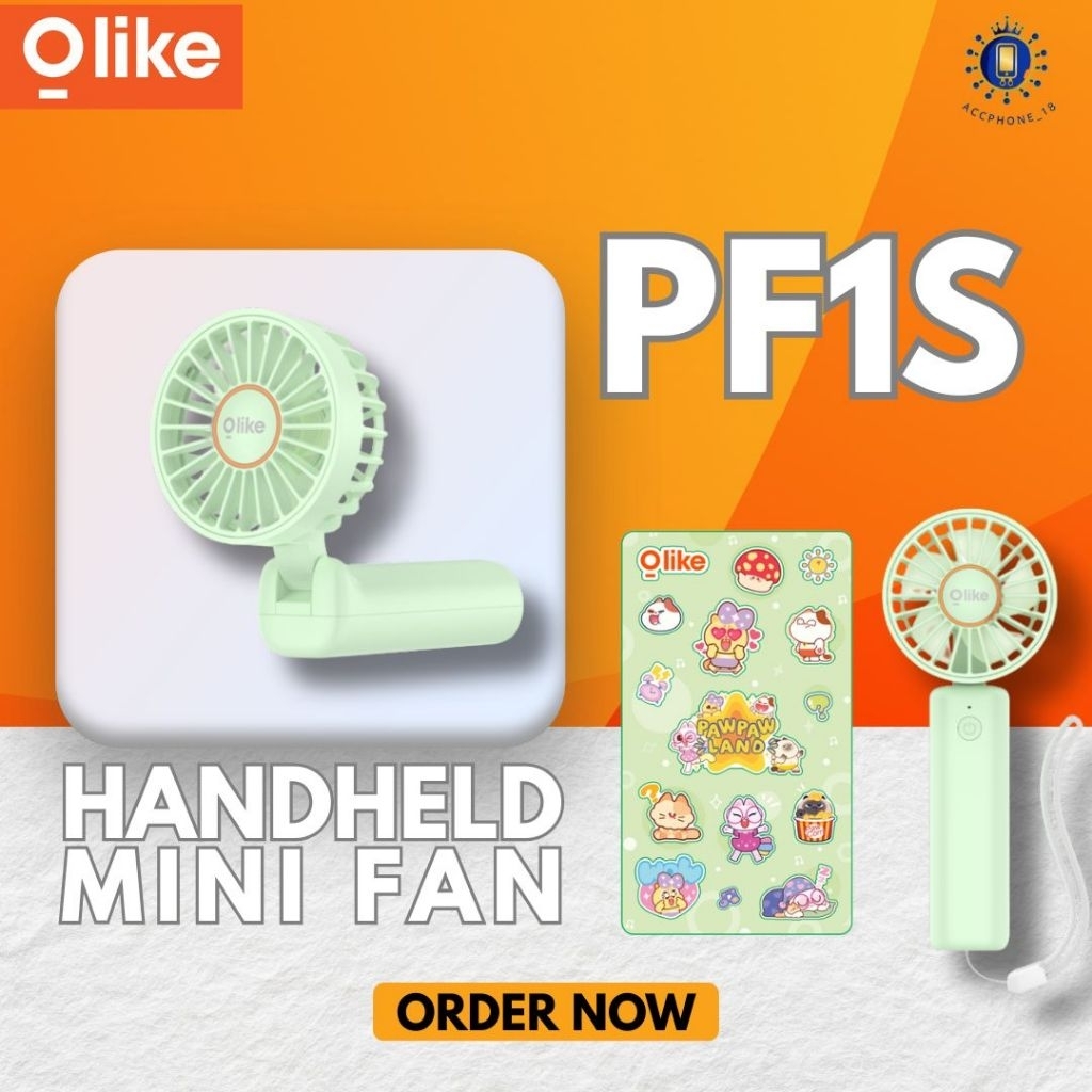 OLIKE PF1S HANHELD MINI FAN Kipas Angin Mini Portable 2000mAh