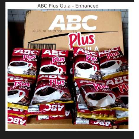 

kopi hitam ABC PLUS gula 1 dos isi 12 renceng/ 120 sachet DAN abc susu