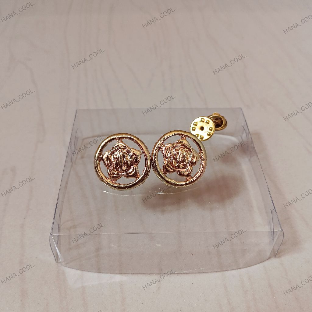 pin kerah baju satpam gold