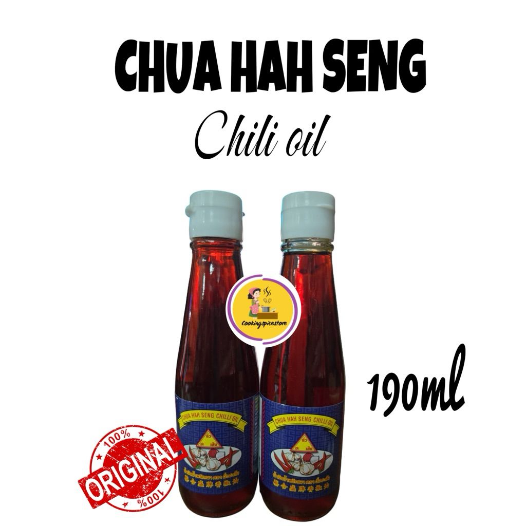 

Chua Hah Seng Chilli Oil 190 ml Minyak Pasta Cabai Import Thailand Original
