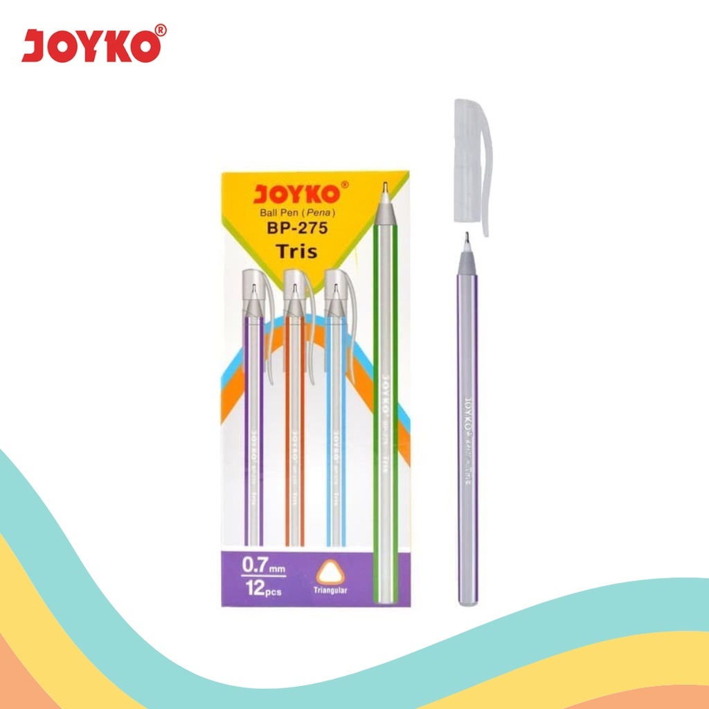 

Ball Pen / Pulpen / Pena Joyko BP-275 / Tris / 1 BOX 12 PCS / 0.7 mm Hitam