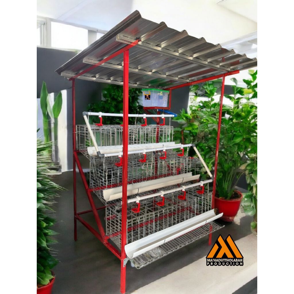 kandang ayam petelur kapasitas 24 ekor,sudah ada atap full instalasi kecuali BOK/tandon air