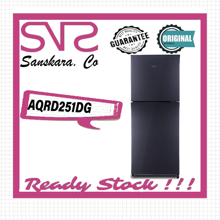 AQUA AQR-D251DG Kulkas 2 Pintu Aqua 187 Liter AQRD251 AQRD251DG