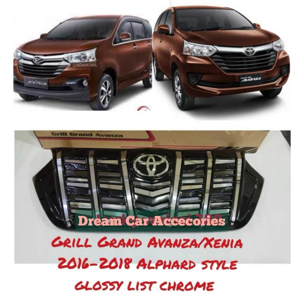 GRILL DEPAN GERIL GRAND AVANZA XENIA 2016 2017 2018 MODEL APOLLO GRILL MODEL ALPHARD GRAND AVANZA BA