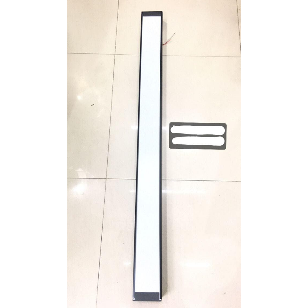 Kap Lampu Gantung Kantor TL T8 LED Balok 120cm+ Lampu Philips 16W APIG