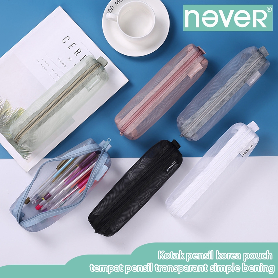 

Never Official - Kotak Pensil Korea Pouch / Tempat Pensil Aesthetic