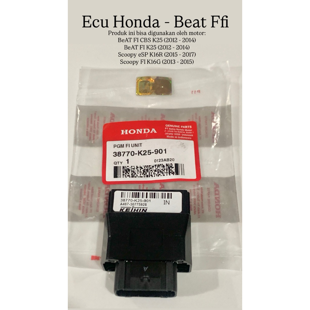 ECU ECM CDI BEAT FI F1 K25 38770-K25-901 ORIGINAL AHM