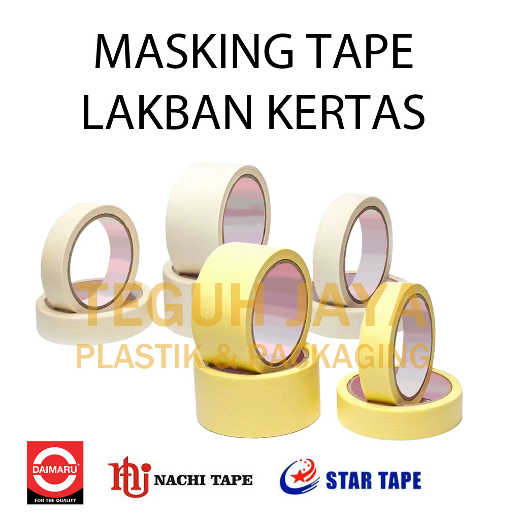

Lakban Kertas Masking Tape 24 x 20 Isolasi Kertas Ekatape Star 24mm x 20meter