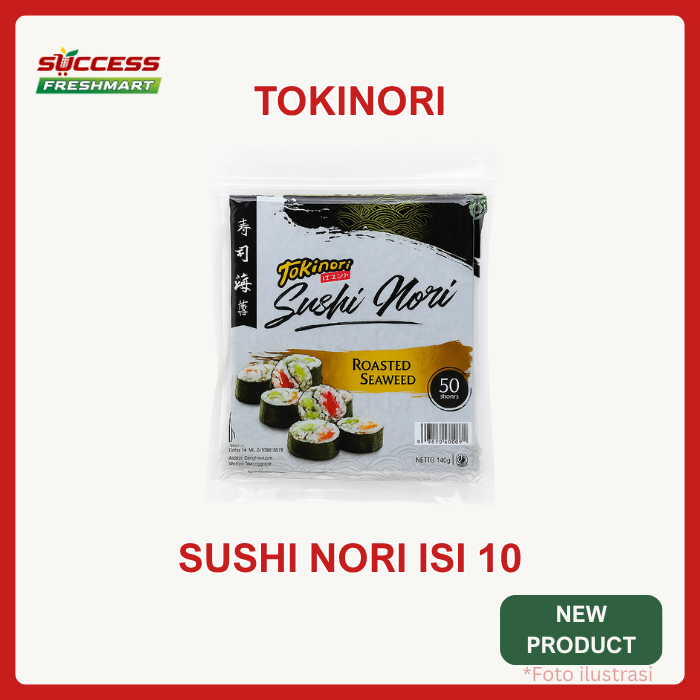 

Rumput Laut Tokinori Sushi Nori isi 10