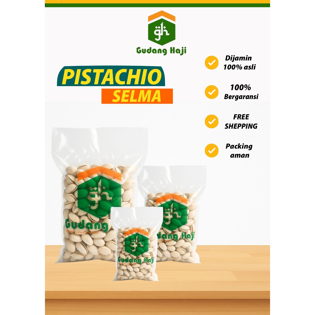 

Kacang Pistachio/Kacang Pistachio Pouch 1kg, 500gr, 250gr