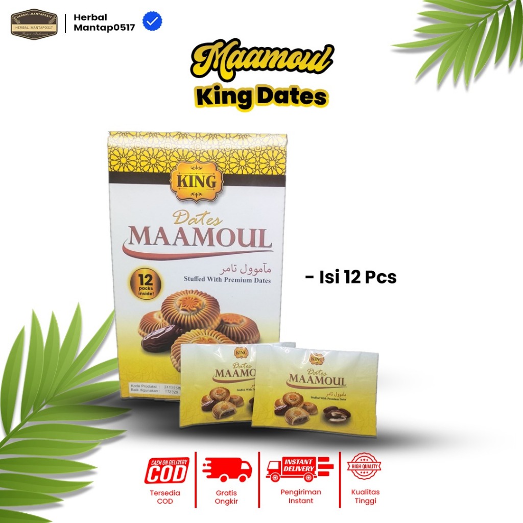 

Maamoul KING DATES biskuit kurma saudi arabia oleh-oleh haji / umroh isi 12pcs exp Terbaru maamul